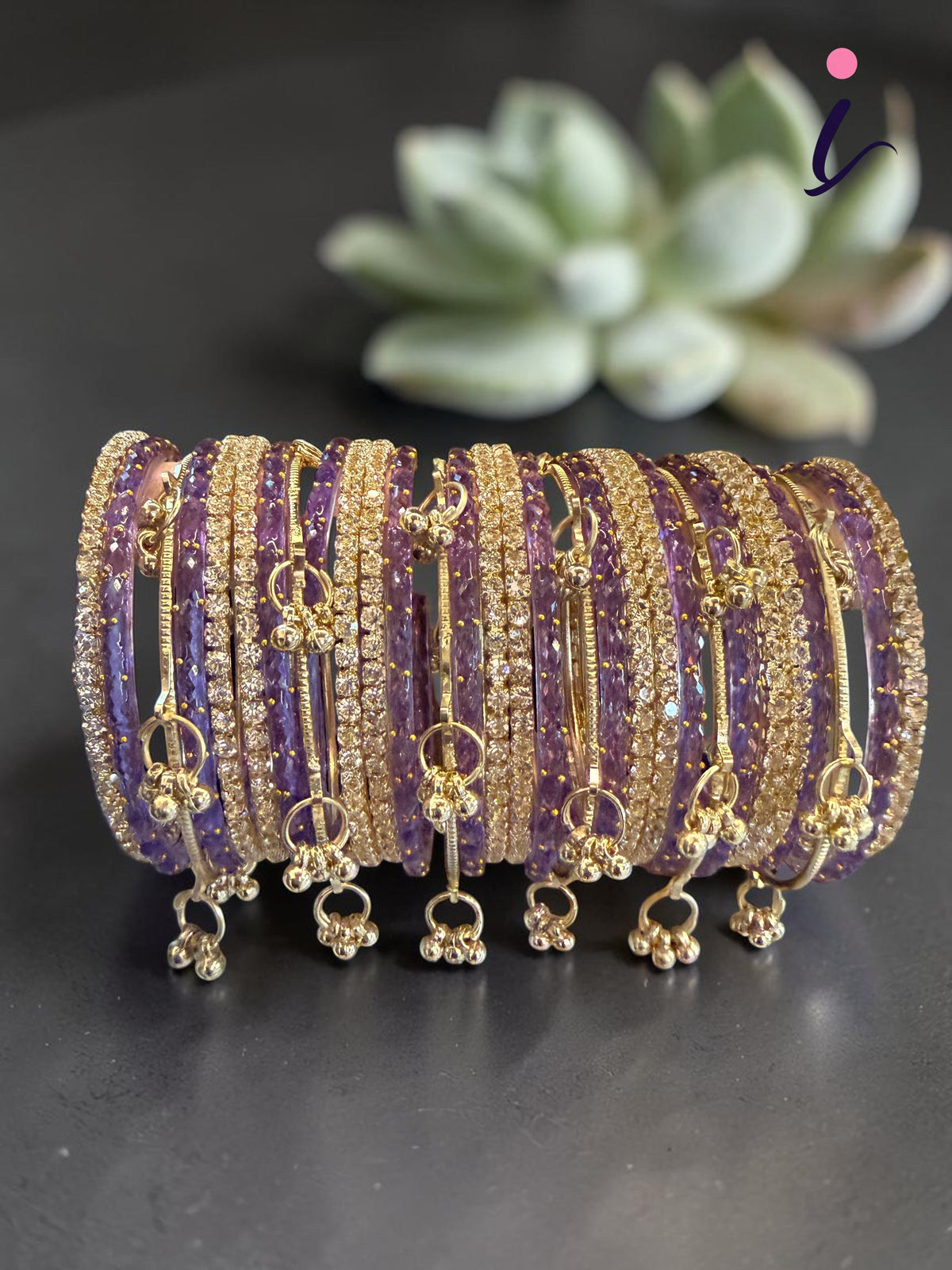Raindrop Bridal Bangle Set for Women | Red & GoldKashmiri Ghunghroo with Stone Work | Premium Wedding Bangles Collection