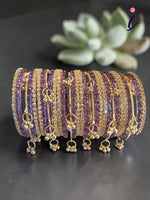 Raindrop Bridal Bangle Set for Women | Red & GoldKashmiri Ghunghroo with Stone Work | Premium Wedding Bangles Collection
