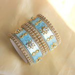 Traditional Rajasthani Bridal Chuda, Traditional Rajwadi Bangle Set, Rajasthani Chuda, Royal Wedding Bangles, Rajasthani Bridal Jewelry - Libasaa