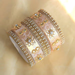 Traditional Rajasthani Bridal Chuda, Traditional Rajwadi Bangle Set, Rajasthani Chuda, Royal Wedding Bangles, Rajasthani Bridal Jewelry - Libasaa