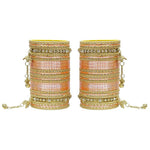Indian Bangles, Indian Bangle Set, Bridal bangles, Traditional Brass Non Precious Metal Bangle Set For Women & Girls - Libasaa