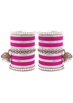 Bollywood Style Polki Kundan Pearl Jhumka Bangles Set Punjabi Pearl bangles Set/Bridal bangles/ wedding jewelry/pakistani set - Libasaa