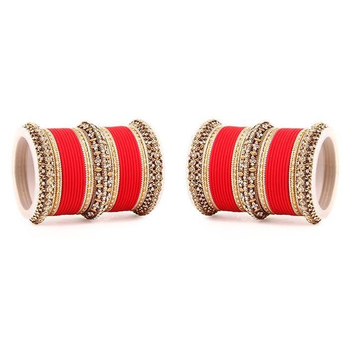 Indian Matte Textured Bangles in different color with stone kadas, Wedding bangles, Festive colors bangles, Kundan bangles Chudiya - Libasaa
