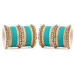 Indian Matte Textured Bangles in different color with stone kadas, Wedding bangles, Festive colors bangles, Kundan bangles Chudiya - Libasaa