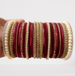 Bangles With Stone & Pearl Work Wedding Bangles Indian Jewelry - Libasaa