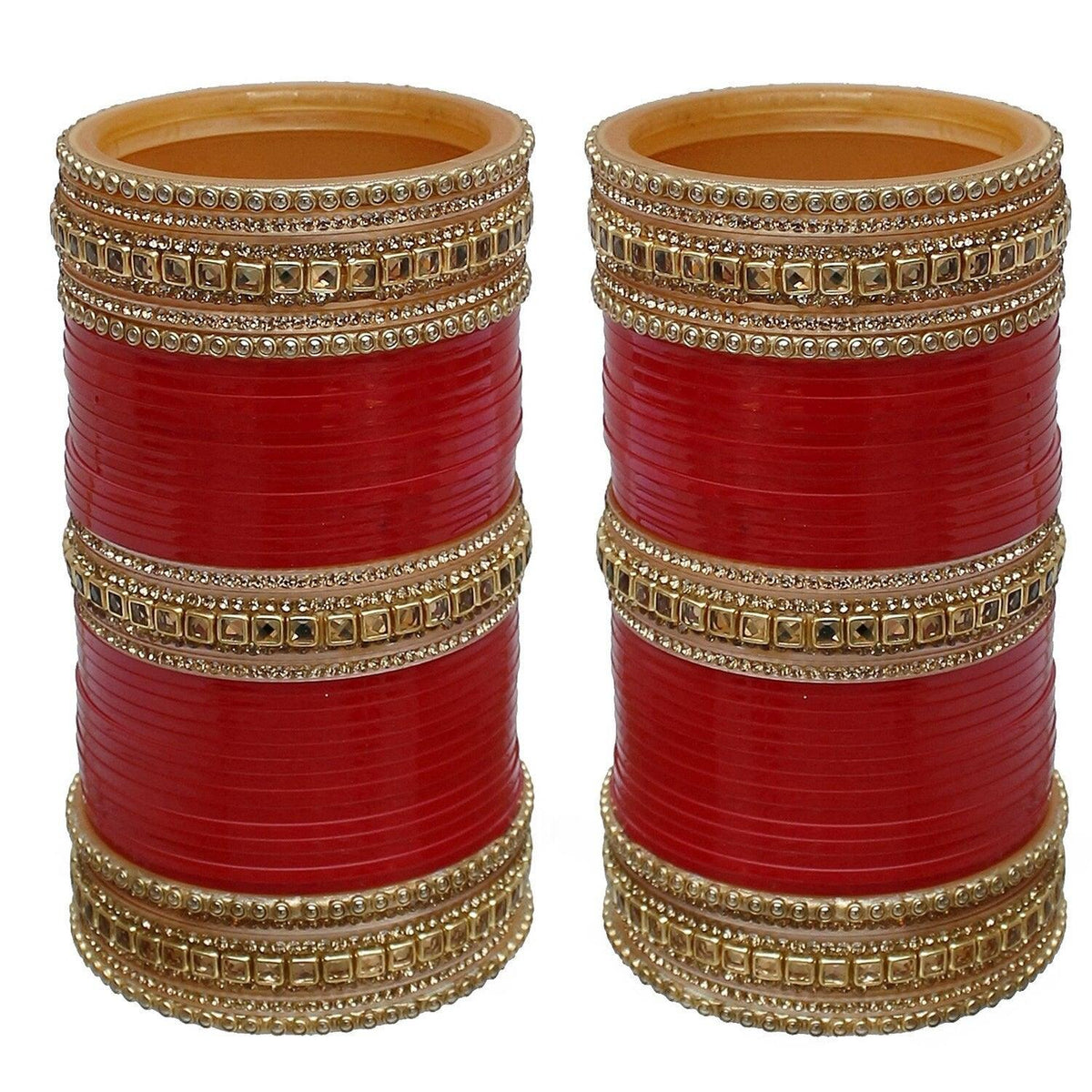 Red Designer Chura Bridal Dulhan Punjabi Choora Fashion Jewellery Chuda Set for Punjabi Brides