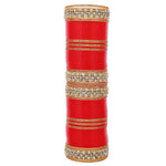 Red Designer Chura Bridal Punjabi Choora Fashion Jewellery Chuda Set
