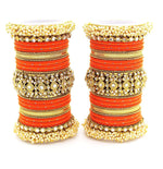 Indian bangle set, Wedding bangles, Indian bangles, Traditional Indian jewelry, Brass Metal and Stone Bridal Bangle Set for Women