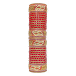 Designer Golden White & Red Stone Chuda Bridal Dulhan Choora Fashion Chura Set