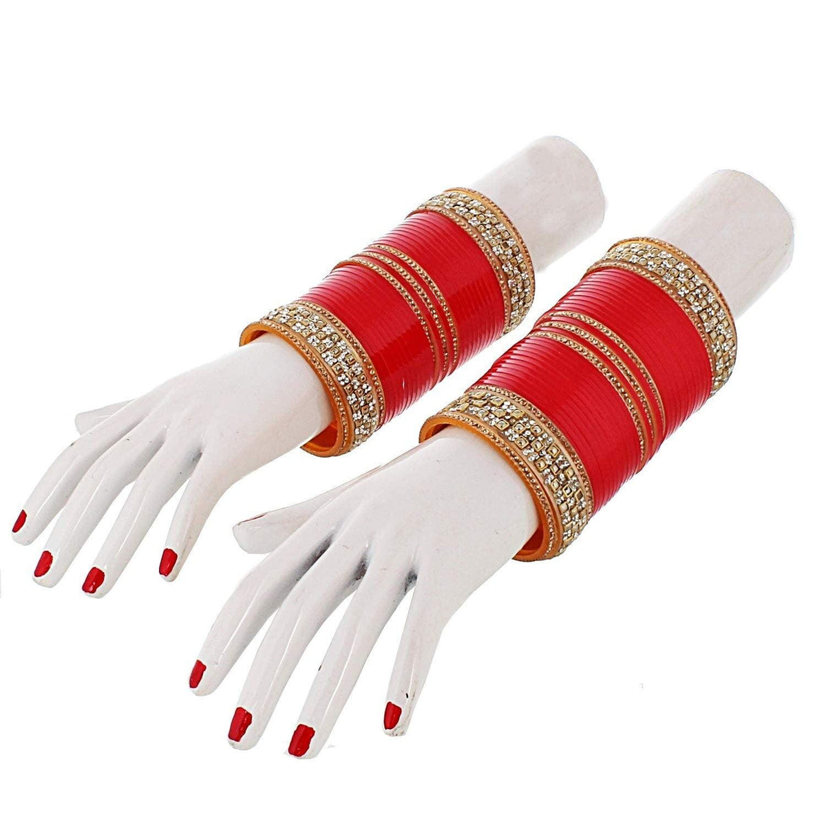 Red Designer Chura Bridal Punjabi Choora Fashion Jewellery Chuda Set