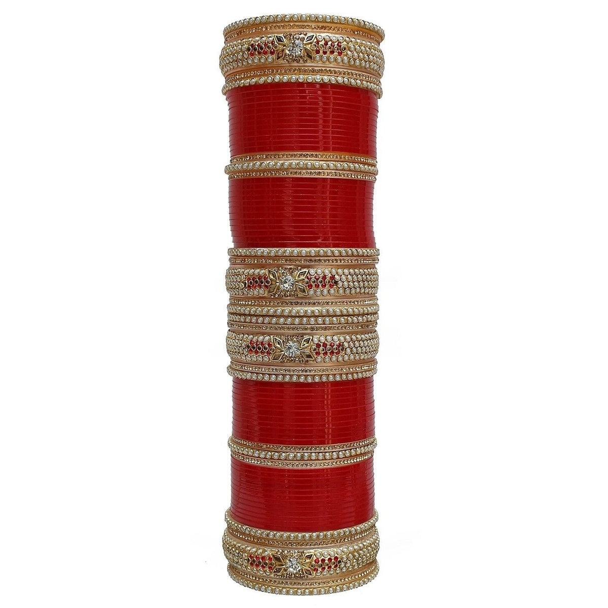Red Designer Chura Bridal Dulhan Punjabi Choora Fashion Jewellery Chuda Set