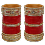 Red Designer Chura Bridal Dulhan Punjabi Choora Fashion Jewellery Chuda Set