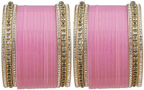 Traditional Pink Bridal chura, Indian wedding jewelry, Punjabi choora, Bridal jewelry, Pink Chura, Choora, Indian jewelry, Dulhan, Suhag