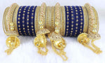 Bollywood Polki Kundan finish Jhumka Pearl Bangles Set(2 PC) Punjabi Pearl bangles Bridal bangles/ wedding indian jewelry