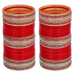 Red Designer Chura Bridal Dulhan Punjabi Choora Fashion Jewellery Chuda Set, Wedding Chura Bangle Set, Suhag Chura