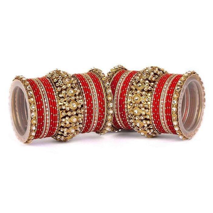 Indian Bangle Set, Bridal Bangles, Thread Dotted Bangles, Traditional Bracelet Wedding Eid Karwachauth Navratri Bollywood Bangle Set