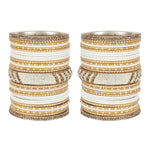 Indian Bangles / Indian Bangle Set / Bridal Bangles / Indian Jewelry / Traditional Brass Metal Crystal Bangle Set For Women & Girls