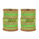 Indian Bangles / Indian Bangle Set / Bridal Bangles / Indian Jewelry / Traditional Brass Metal Crystal Bangle Set For Women & Girls