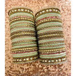 Rich Texture Multicolor Bangle Set with Stone work Kada, Pakistani & Indian bangles, Wedding jewelry, colorful bangles