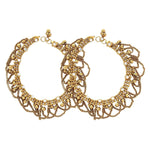 Gold Antique Kundan Payal Anklet, Indian anklets, Gold ankle bracelet pair, Gold anklets pair, Bell anklets for women