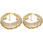 Ghungroo Gold Plated Alloy Anklet, Handcrafted Payal/Anklets, Anklets for women, Indian anklet, Gold ankle bracelet pair for women