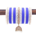 Bollywood Style Polki Kundan Pearl Jhumka Bangles Set Punjabi Pearl bangles Set/Bridal bangles/ wedding jewelry/pakistani set
