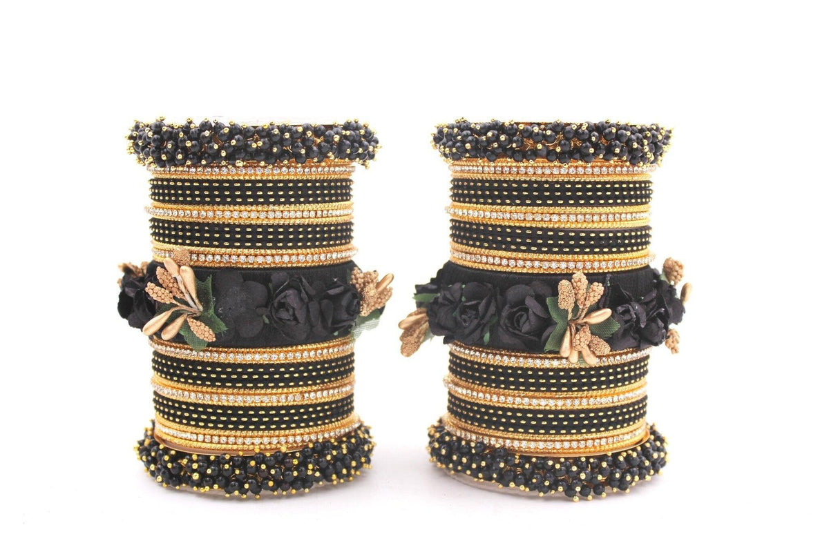 Floral Bridal Bangles Set For Women / Girls / Indian Bangles / Bridal Jewelry / Bridesmaids Gifts / Indian Jewelry / Bollywood Set for Girls