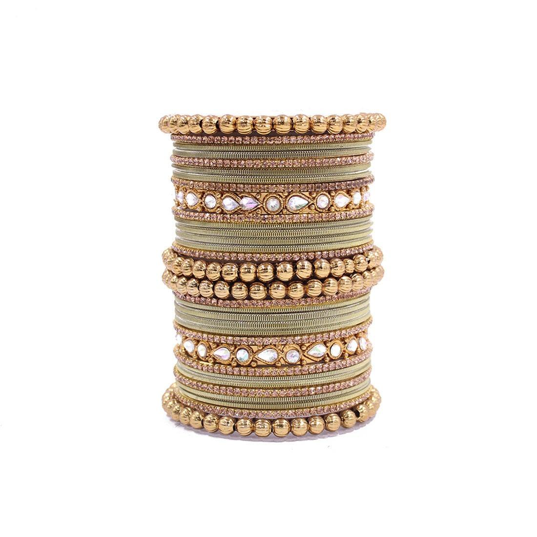 Indian Bangle set, Bridal bangles, Thread Bangles, Traditional Bracelet, Ethnic Bangles, Wedding Eid Navratri Bollywood Choora Set for Women