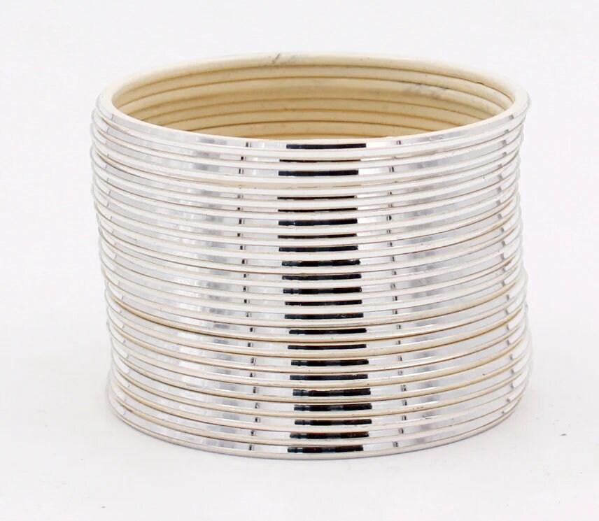 Indian Bangles Set 24 Shining Metal Bangles, Indian Jewelry, Bridal Bangles for Women, Indian Bangles, Bollywood Jewelry