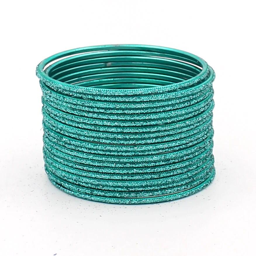 Indian Bangles, 24 Glitter Flat Shape Bangle Set , Indian Jewelry, Bridal Bangles for Women, Indian Bangles, Bollywood Jewelry