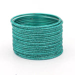 Indian Bangles, 24 Glitter Flat Shape Bangle Set , Indian Jewelry, Bridal Bangles for Women, Indian Bangles, Bollywood Jewelry