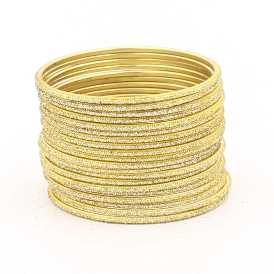 Indian Bangles, 24 Glitter Flat Shape Bangle Set , Indian Jewelry, Bridal Bangles for Women, Indian Bangles, Bollywood Jewelry