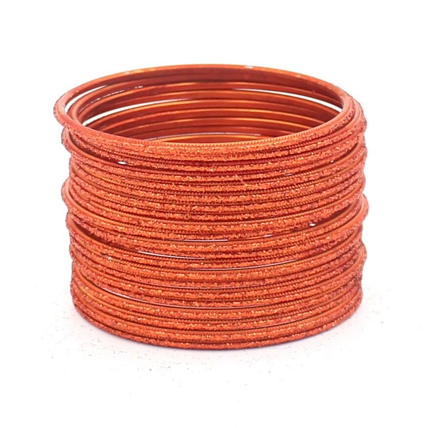 Indian Bangles, 24 Glitter Flat Shape Bangle Set , Indian Jewelry, Bridal Bangles for Women, Indian Bangles, Bollywood Jewelry