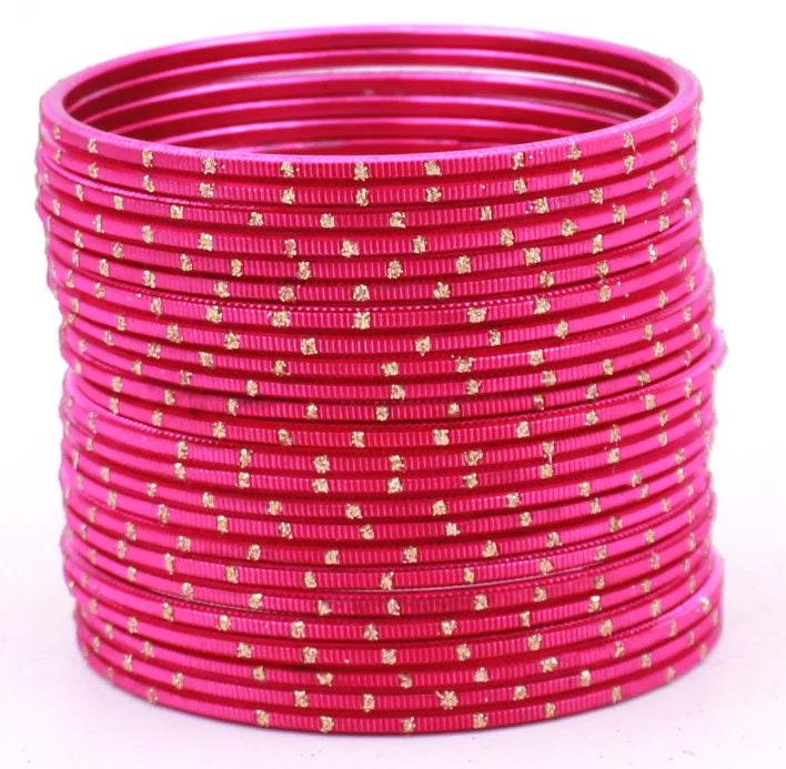 Indian Bangles, 24 Dual tone Golden Glitter Bangle Set, Indian Jewelry, Bridal Bangles, Indian Bangles, Bollywood Jewelry, Chudiyan