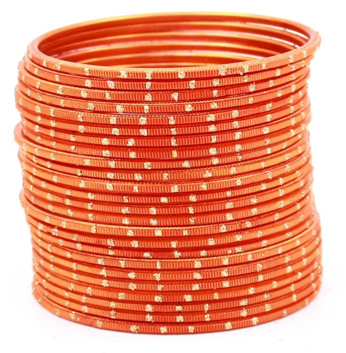 Indian Bangles, 24 Dual tone Golden Glitter Bangle Set, Indian Jewelry, Bridal Bangles, Indian Bangles, Bollywood Jewelry, Chudiyan