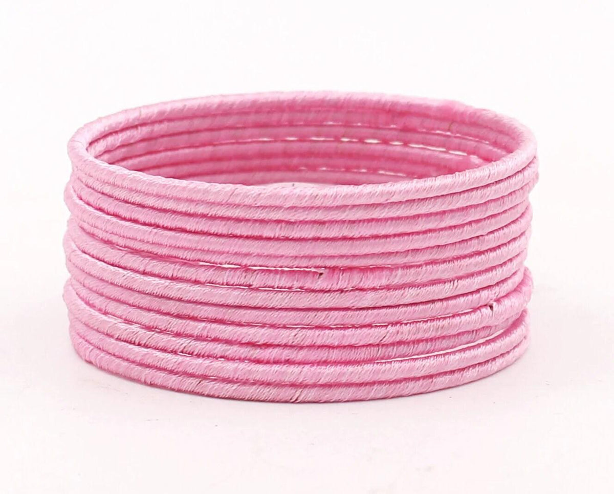 Indian Bangles, 12 Plain Silk Thread Bangle Set, Indian Jewelry, Bridal Bangles for Women, Indian Bangles, Bollywood Jewelry, Chudiyan