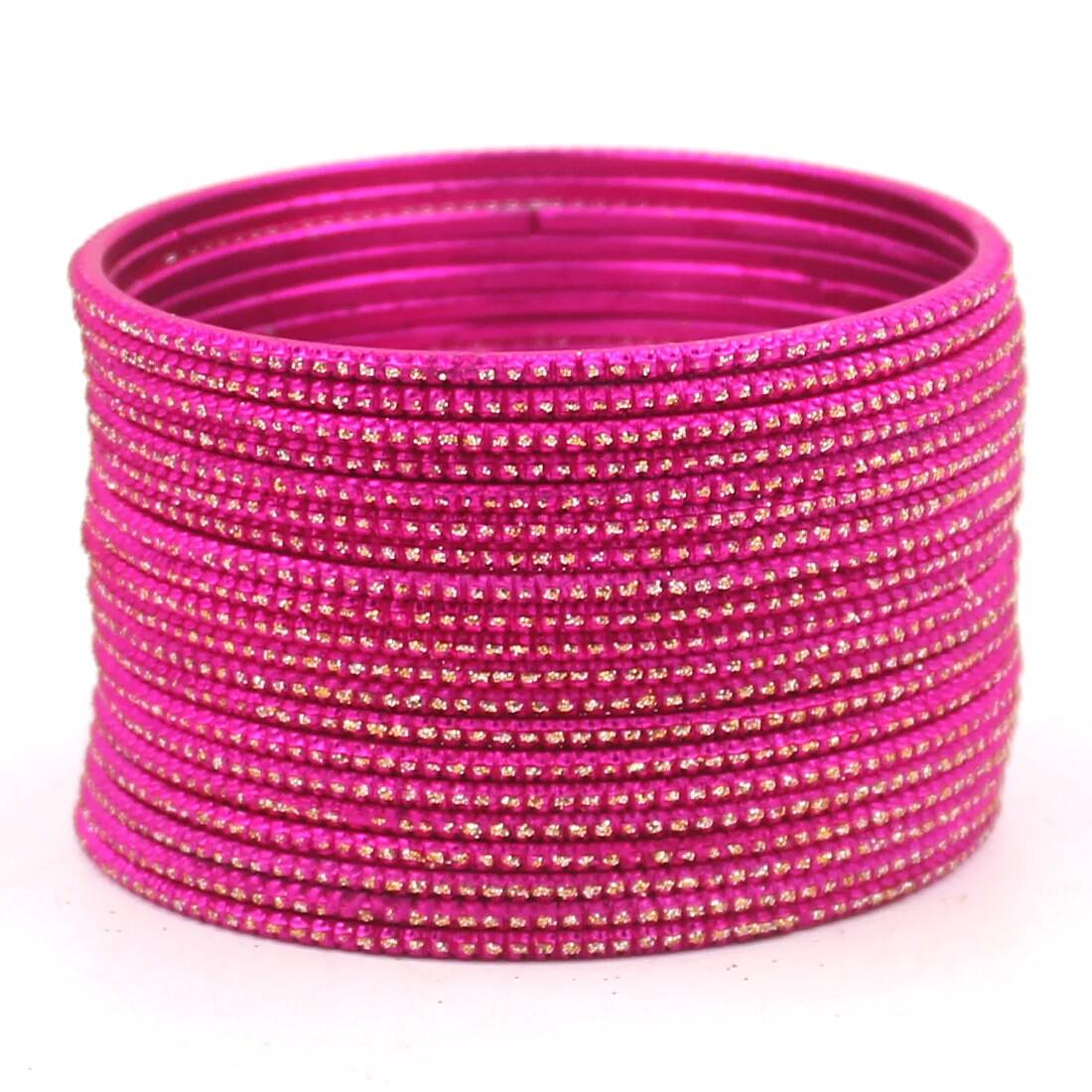 Indian Bangles, 24 Glitter Bangle Set, Indian Jewelry, Bridal Bangles for Women, Indian Bangles, Bollywood Jewelry, Chudiyan