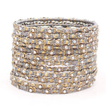 Indian Bangles / 12 Thread Stones Bangle Set / Indian Jewelry / Bridal Bangles / Stone Bangles / Bollywood Jewelry / Chudiyan for Women
