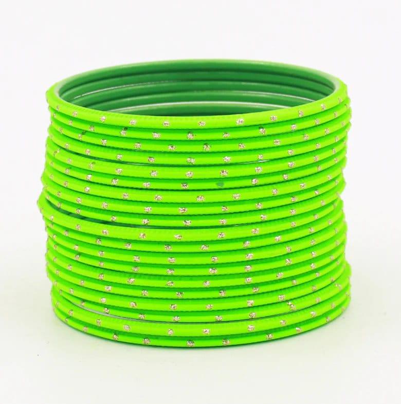 Indian Bangle Set 24 Plain Matte Textured Bangles, Metal Bangles Indian Jewelry / Bangles Bridal Bangles for Women