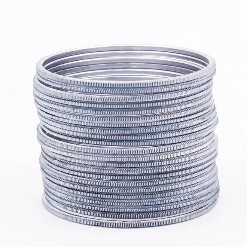 Indian Bangles Set 24 Dual Textured Bangles, Indian Jewelry, Bangles Bridal Bangles for Women, Indian Bangles, Bollywood Jewelry