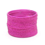 Indian Bangles, 24 Glitter Flat Shape Bangle Set , Indian Jewelry, Bridal Bangles for Women, Indian Bangles, Bollywood Jewelry