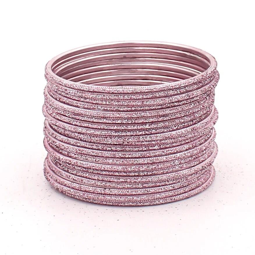 Indian Bangles, 24 Glitter Flat Shape Bangle Set , Indian Jewelry, Bridal Bangles for Women, Indian Bangles, Bollywood Jewelry