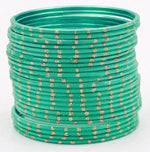 Indian Bangles, 24 Dual tone Golden Glitter Bangle Set, Indian Jewelry, Bridal Bangles, Indian Bangles, Bollywood Jewelry, Chudiyan