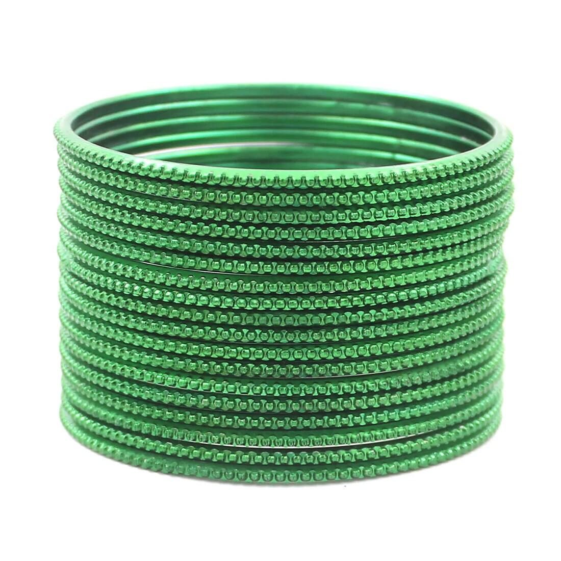 Indian Bangles, 24 Plain Dotted Bangle Set , Indian Jewelry, Bridal Bangles for Women, Indian Bangles, Bollywood Jewelry, Chudiyan