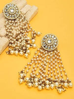 Pearl Earrings Dangle Pearl Earrings Wedding Pearl Earrings Hoop Fringe Earrings Dangle Jhumka / Long Pearl Danglers handcrafted earring