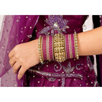 Indian Bangle Set, Bridal Bangles, Thread Dotted Bangles, Traditional Bracelet Wedding Eid Karwachauth Navratri Bollywood Bangle Set