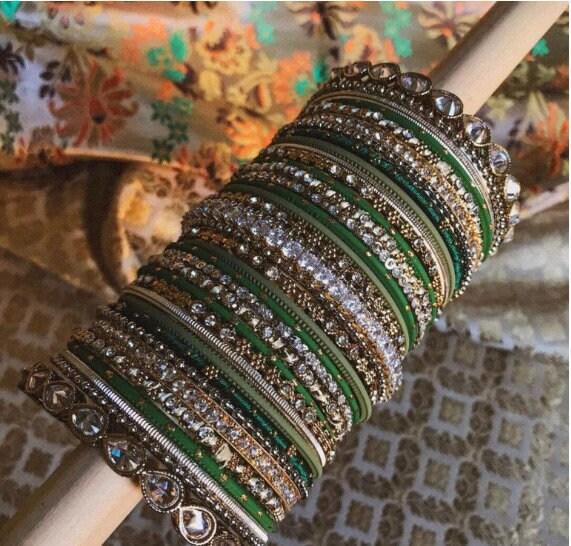 Customize Indian bangles set, Indian bangles, Wedding jewelry, colorful bangles, can be customized in any color