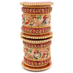 Traditional Rajwadi chuda, Bridal chuda, Dulhan Bridal Gold Beaded Bangles Set For Women and Girls, Jaipur Rajasthani Indian chura Set