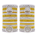 Pastel Bridal Bangle Set with Silver Kundan Jhumki, Indian wedding Tassel Bangles Set Woman Jewelry Bangle Set