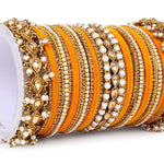 Velvet Bridal Bangles Set With Kundan Pearl Bangles, Indian Pakistani Bridal Bangles With Kundan Velvet Bridal Bangles Lightweight Jewelry
